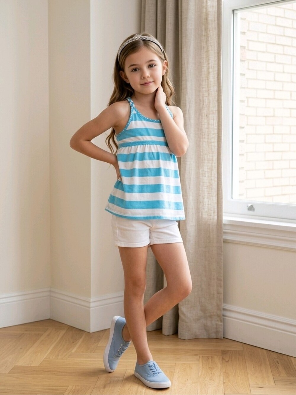 Old Navy Light Blue Haulter Top